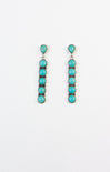 Dakota Long Beaded Studs, drop earrings, turquoise, western style