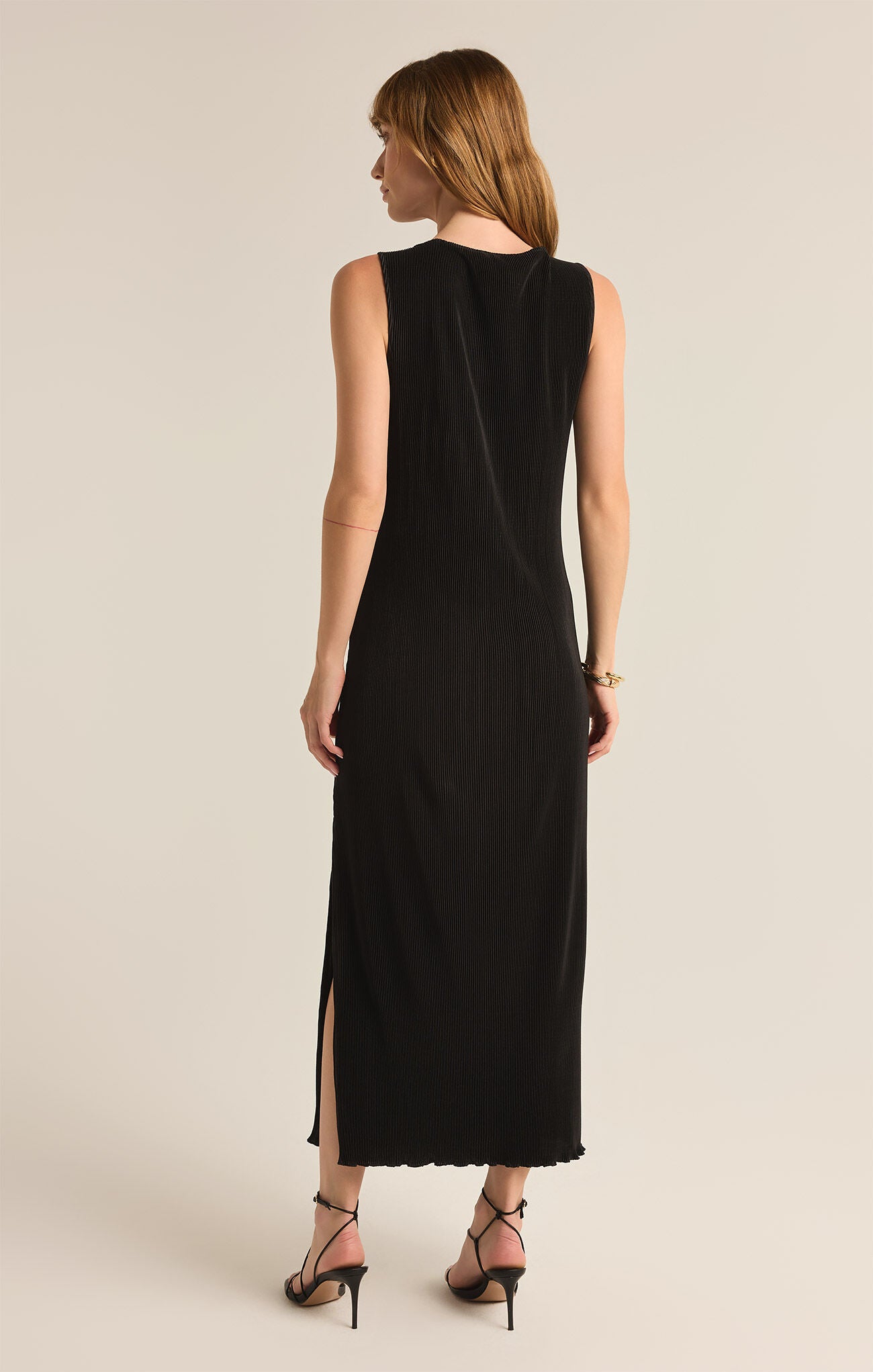 Shop At Grace, Z-Supply, Gatsby Midi Dress, black, sleeveless, slit on front