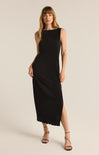 Shop At Grace, Z-Supply, Gatsby Midi Dress, black, sleeveless, slit on front