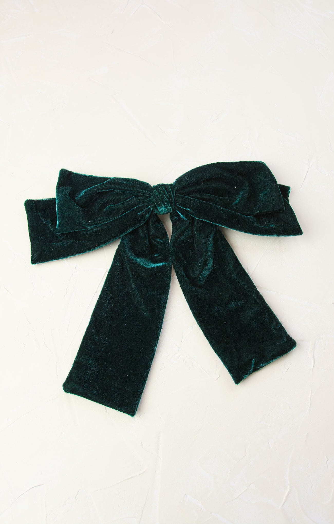 Gianna Velvet Bow Hair Clip, velvet, bow, winter accessory, hair clip, green