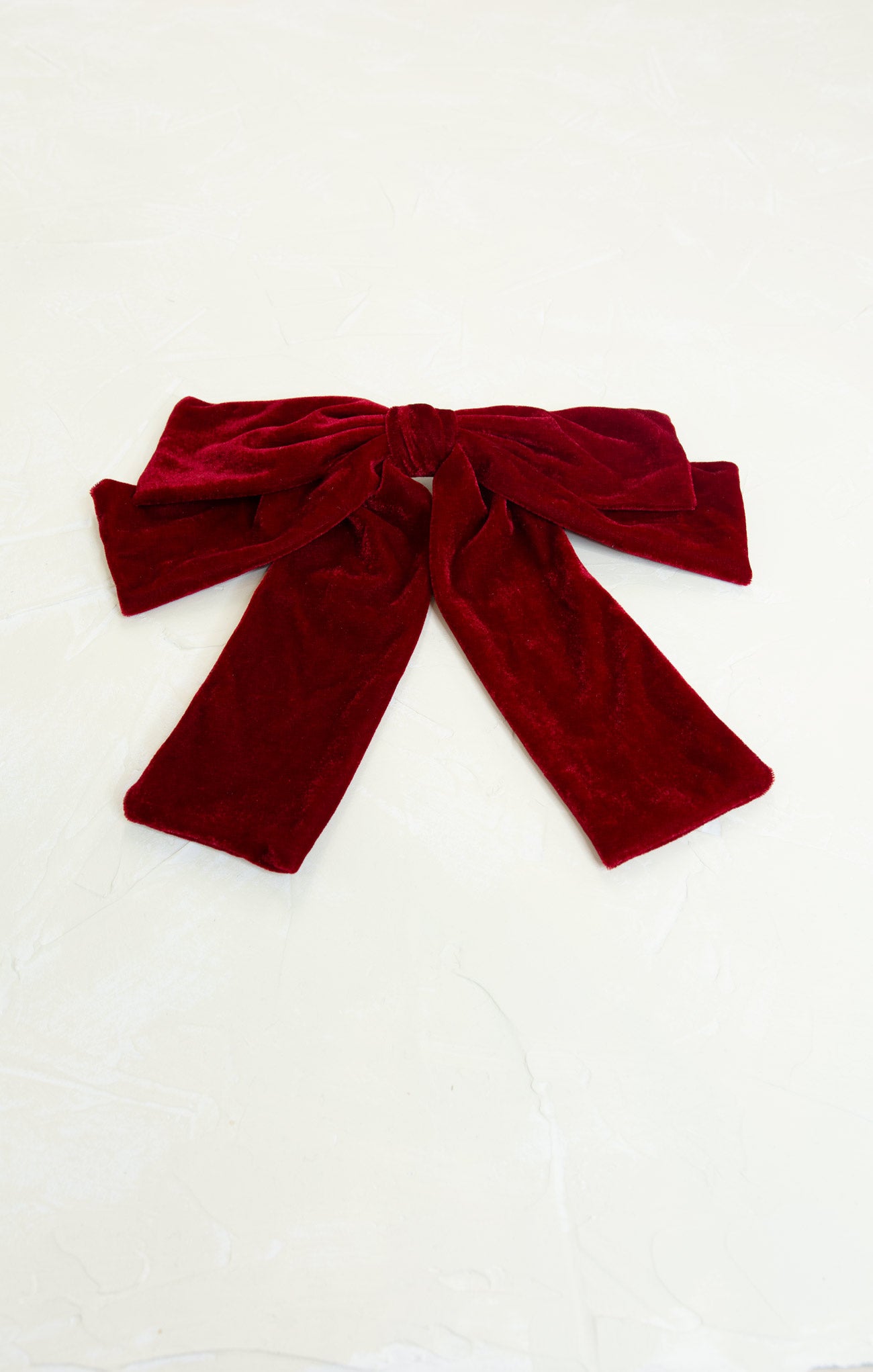 Gianna Velvet Bow Hair Clip, velvet, bow, winter accessory, hair clip, red