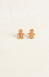 Shop at Grace, Gingerbread Man Studs, holiday studs, Christmas earrings 