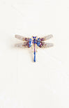 Shop At Grace, Glitzy Wing Dragonfly Brooch, blue