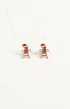 Shop At Grace, Gold Dancing Gingerbread Studs, holiday studs, Christmas studs 