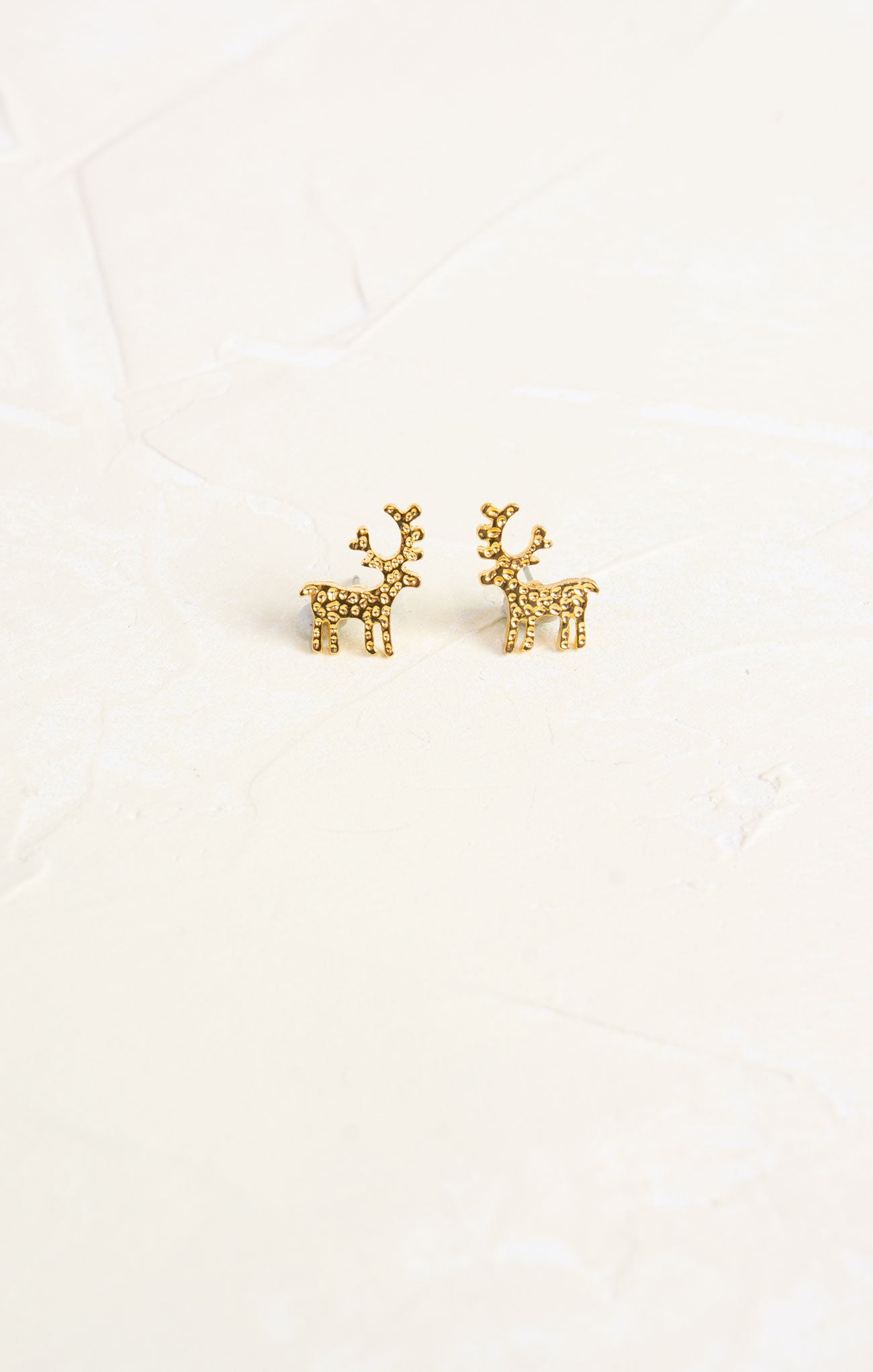 Shop At Grace, Golden Reindeer Studs, holiday studs, holiday season, Christmas 