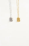 Shop At Grace, Ivy Cloud Letter Necklace, letter B, silver and gold 