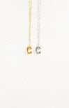 Shop At Grace, Ivy Cloud Letter Necklace, letter C, silver and gold 