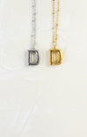 Shop At Grace, Ivy Cloud Letter Necklace, letter D, silver and gold 