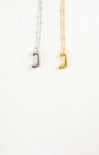 Shop At Grace, Ivy Cloud Letter Necklace, letter J, silver and gold 