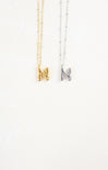 Shop At Grace, Ivy Cloud Letter Necklace, letter N, silver and gold 