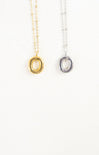 Shop At Grace, Ivy Cloud Letter Necklace, letter O, silver and gold 