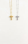 Shop At Grace, Ivy Cloud Letter Necklace, letter T, silver and gold 