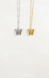 Shop At Grace, Ivy Cloud Letter Necklace, letter W, silver and gold 