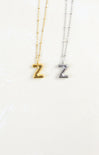 Shop At Grace, Ivy Cloud Letter Necklace, letter z, silver and gold 