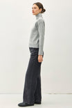 Lacey Turtleneck Sweater, high turtleneck, ribbed details, cuffs, simple, everyday, heather grey