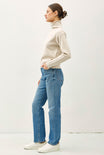 Lacey Turtleneck Sweater, high turtleneck, ribbed details, cuffs, simple, everyday, oatmeal