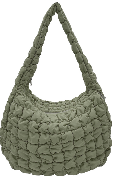 shopatgrace.com - Large Quilted Bag, Sage