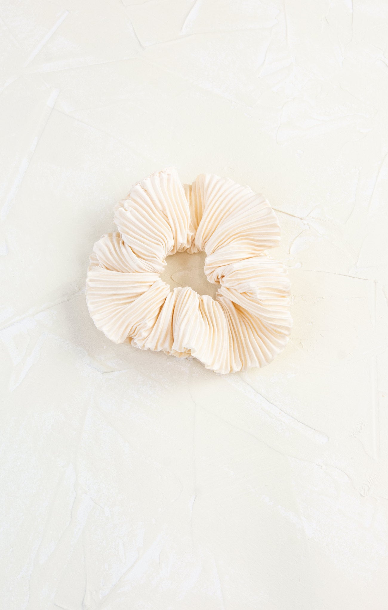 Shop At Grace, Maisey Pleated Scrunchy, ivory pleated