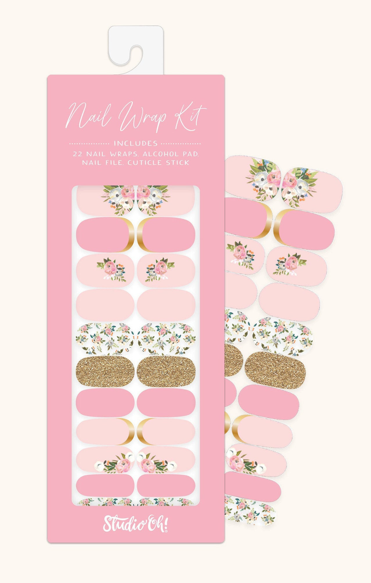 Shop At Grace, Studio OH!, Nail Wrap Kit, Bella Flora 