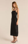 Shop At Grace, Paulina Sequin Dress, black, Z-Supply, spaghetti straps, sequined dress, midi dress