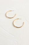 Shop At Grace, Pave Crystal Open Hoops, gold, open hoops, pave