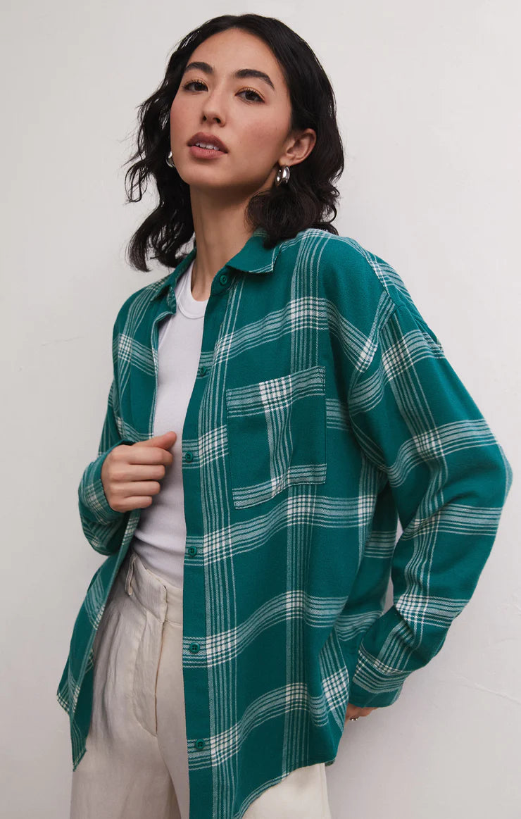 River Plaid Button Up