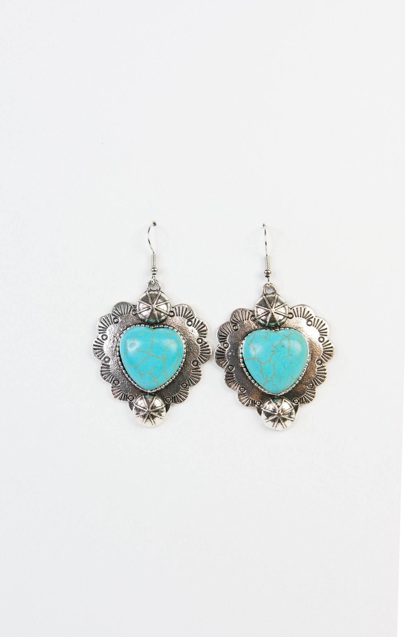 Savannah Boho Silver Earrings, Turquoise, drop earrings, silver