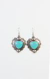 Savannah Boho Silver Earrings, Turquoise, drop earrings, silver