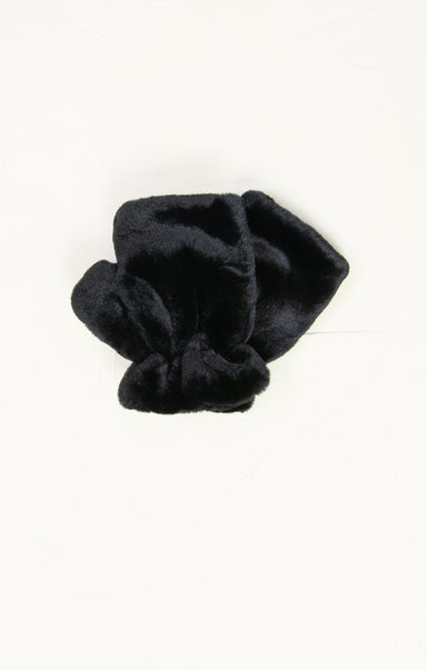 Shearling Fingerless Color Mittens, black, fingerless mittens, gloves, faux fur