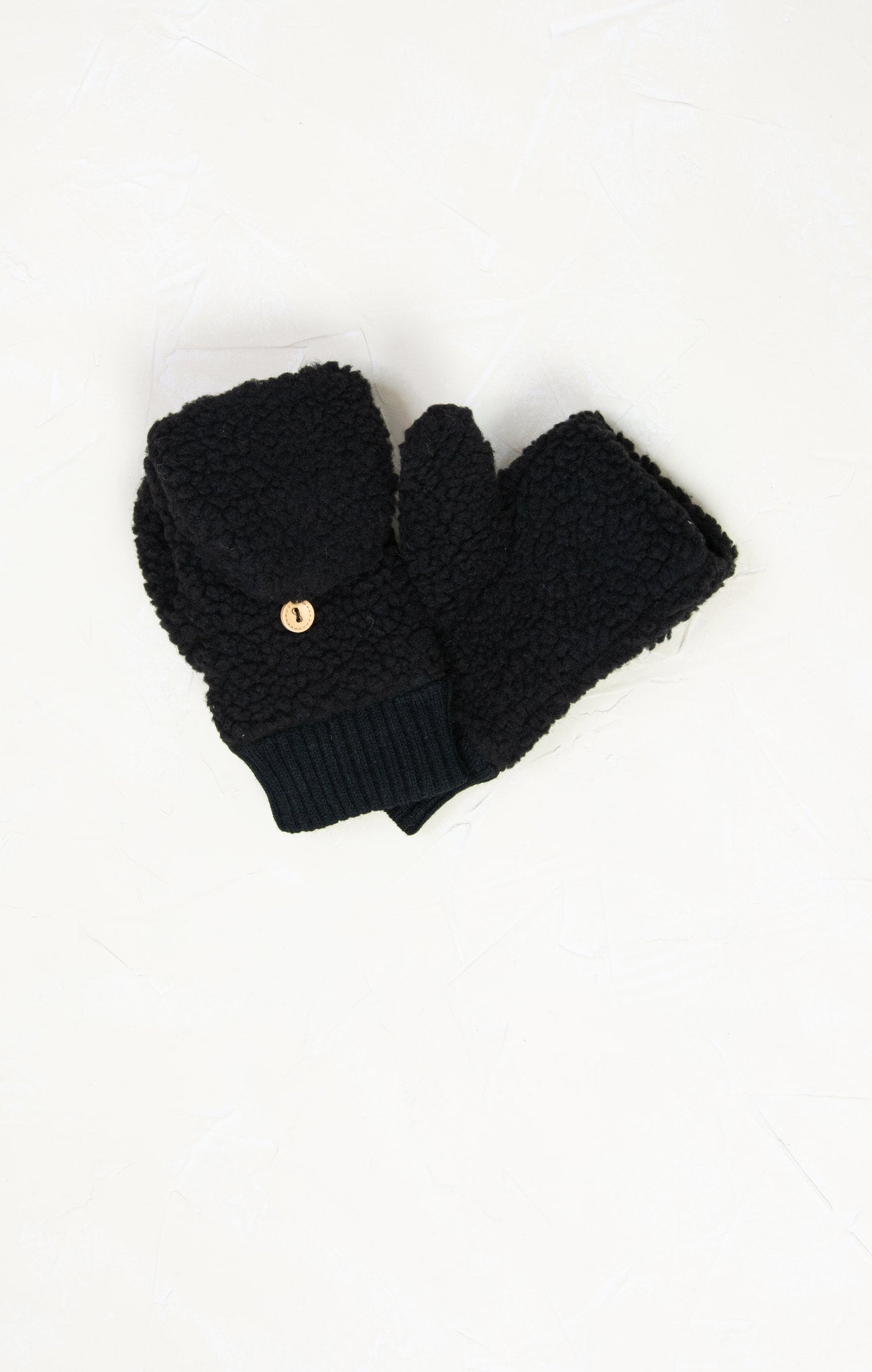 shop at grace, sherpa flip mittens, black, sherpa fabric, flip mittens