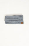 Shop At Grace, Solid Ribbed Headwrap, light mel grey, ribbed with cable knit detail, head wrap