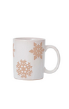 Shop At Grace, Stoneware Mug W/ Wax Relief Snowflakes, 10oz, snowflake pattern