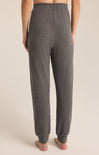 Shop At Grace, Z-Supply, take it easy rib jogger, charcoal heather, pajama pants, cinched waist, joggers