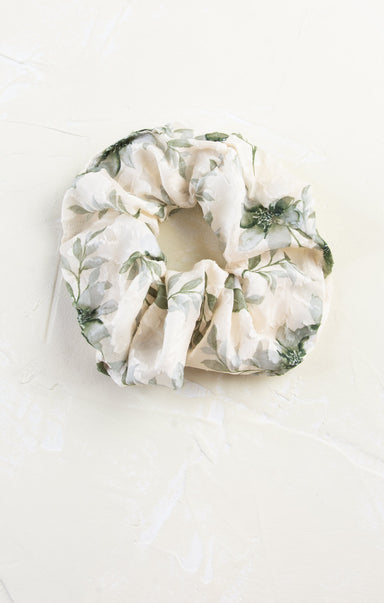 Shop At Grace, Vintage Floral Scrunchie, green