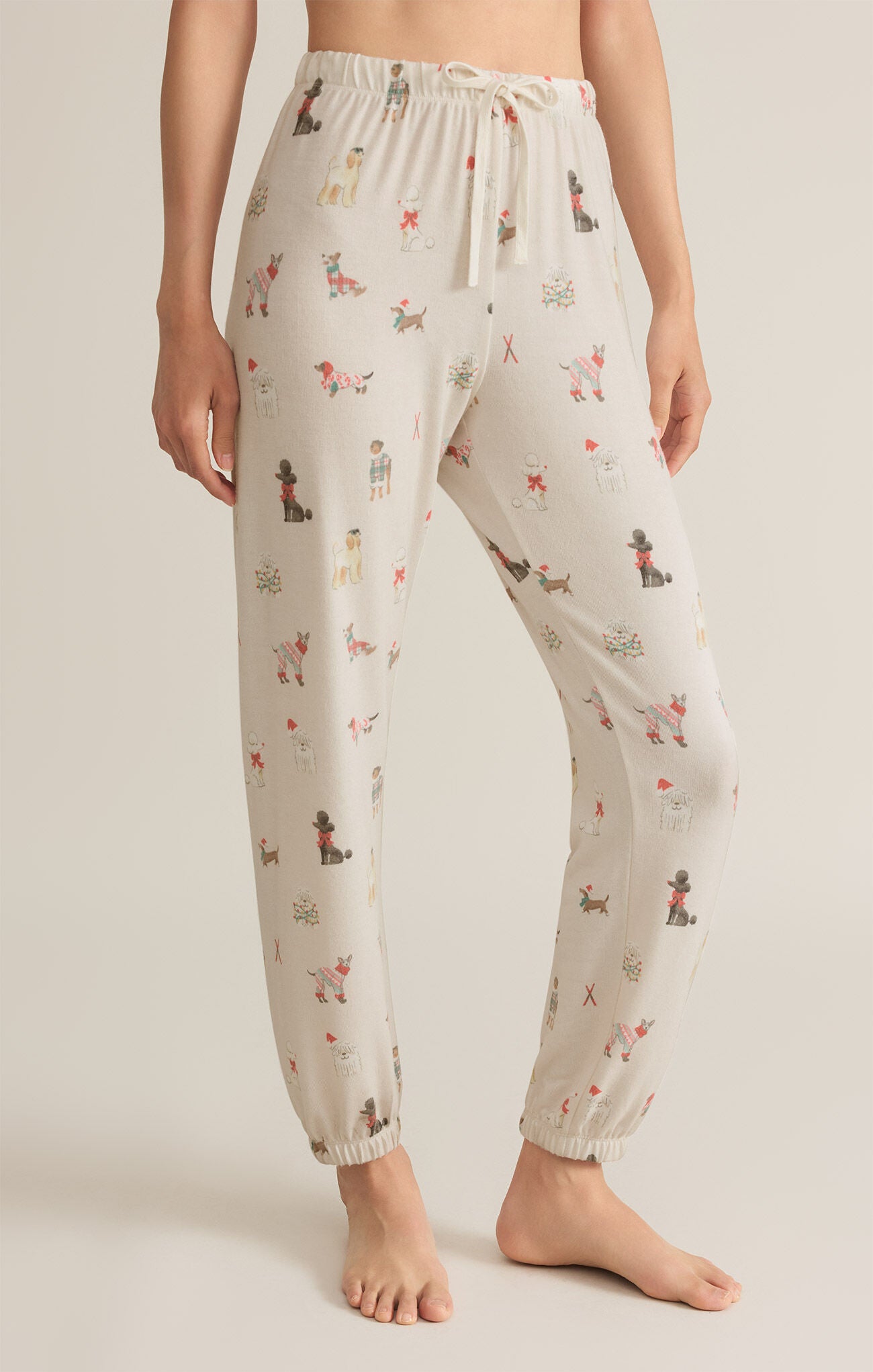 Shop at grace, z-supply, best friend jogger, sea salt, jogger pajama pant, holiday pattern, mid rise