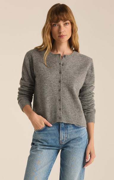 Shop At Grace, Z-Supply, Outlook Cardigan, classic heather grey, button up cardigan, longs sleeve 