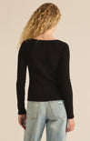 Shop At Grace, Z-Supply, Pia Rib Top, black, long sleeves, square neck, ribbed top