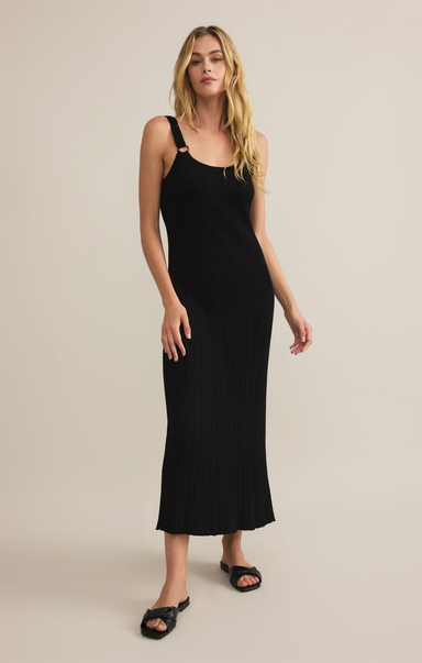 Shop At Grace, Z Supply, Salinas Midi Dress, black, sleeveless, midi length, scoop neck