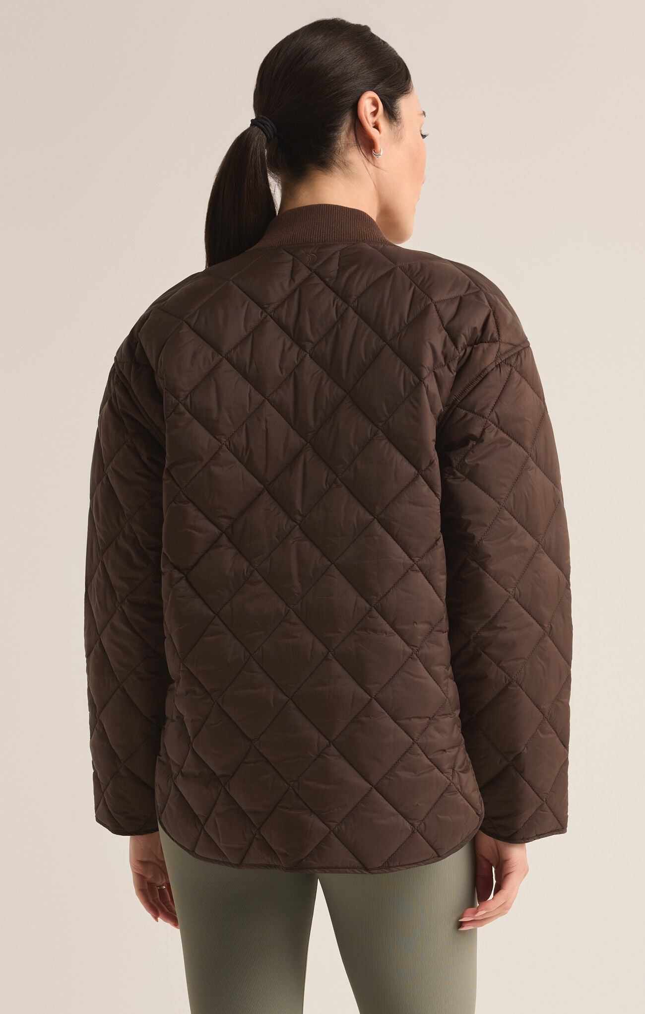 Shop At Grace, Z-Supply, Sunrise Quilted Bomber Jacket, coffee bean, quilted jacket, zip closure