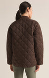 Shop At Grace, Z-Supply, Sunrise Quilted Bomber Jacket, coffee bean, quilted jacket, zip closure