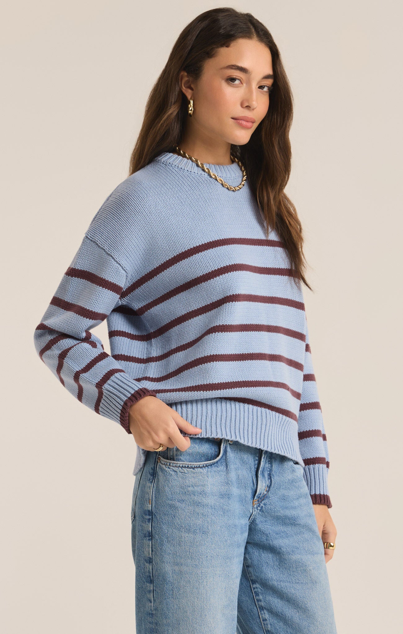 Boyfriend Stripe Sweater - shopatgrace.com