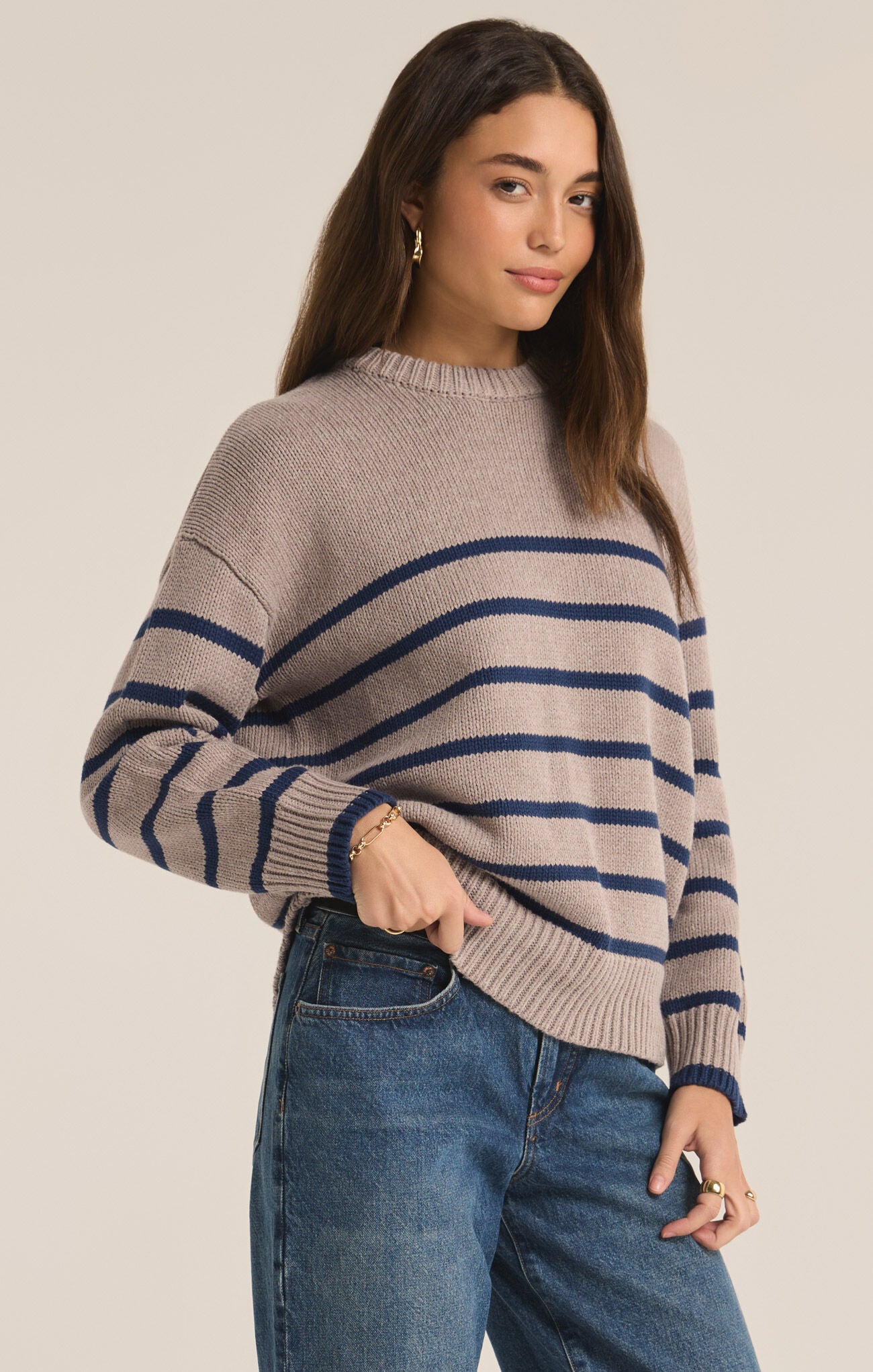 Boyfriend Stripe Sweater - shopatgrace.com