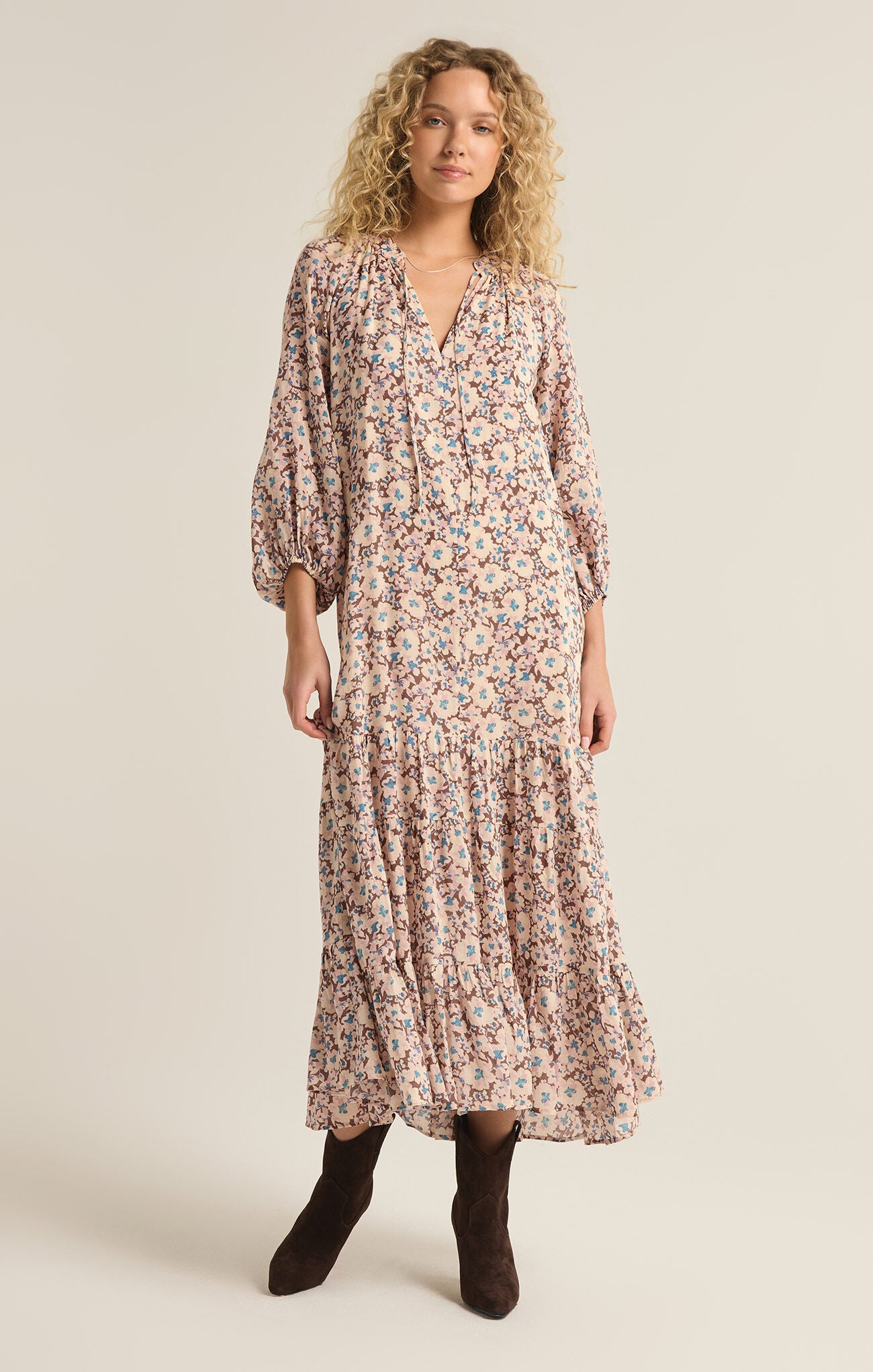 Char La Paz FLoral Midi Dress - shopatgrace.com