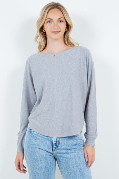 Cropped Boat Neck Pullover - shopatgrace.com