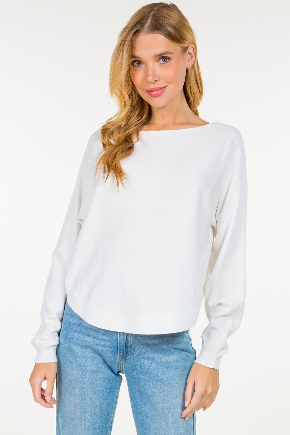 Cropped Boat Neck Pullover - shopatgrace.com