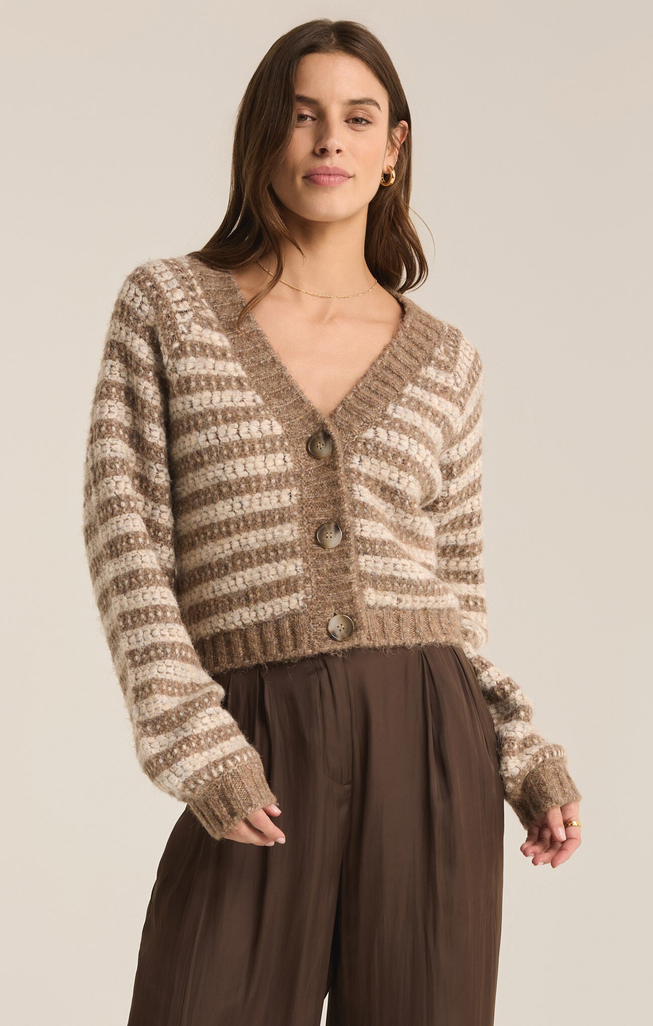 Este Metallic Stripe Cardigan - shopatgrace.com, Z-Supply