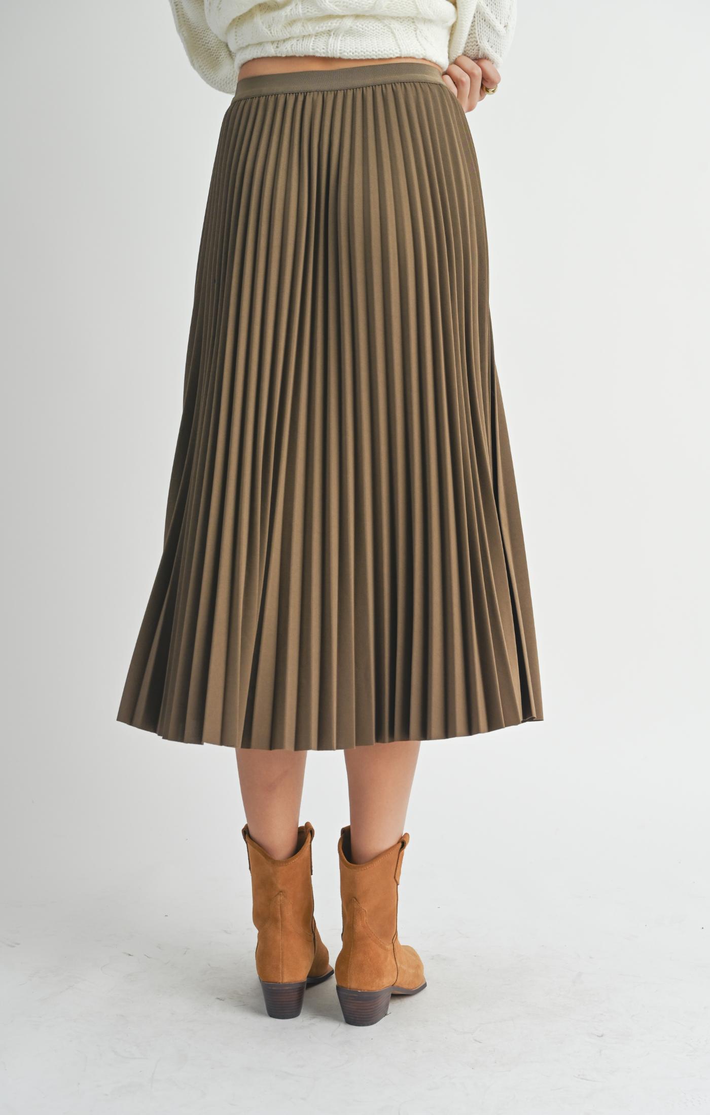 Full of Charm Pleated Midi Skirt - shopatgrace.com