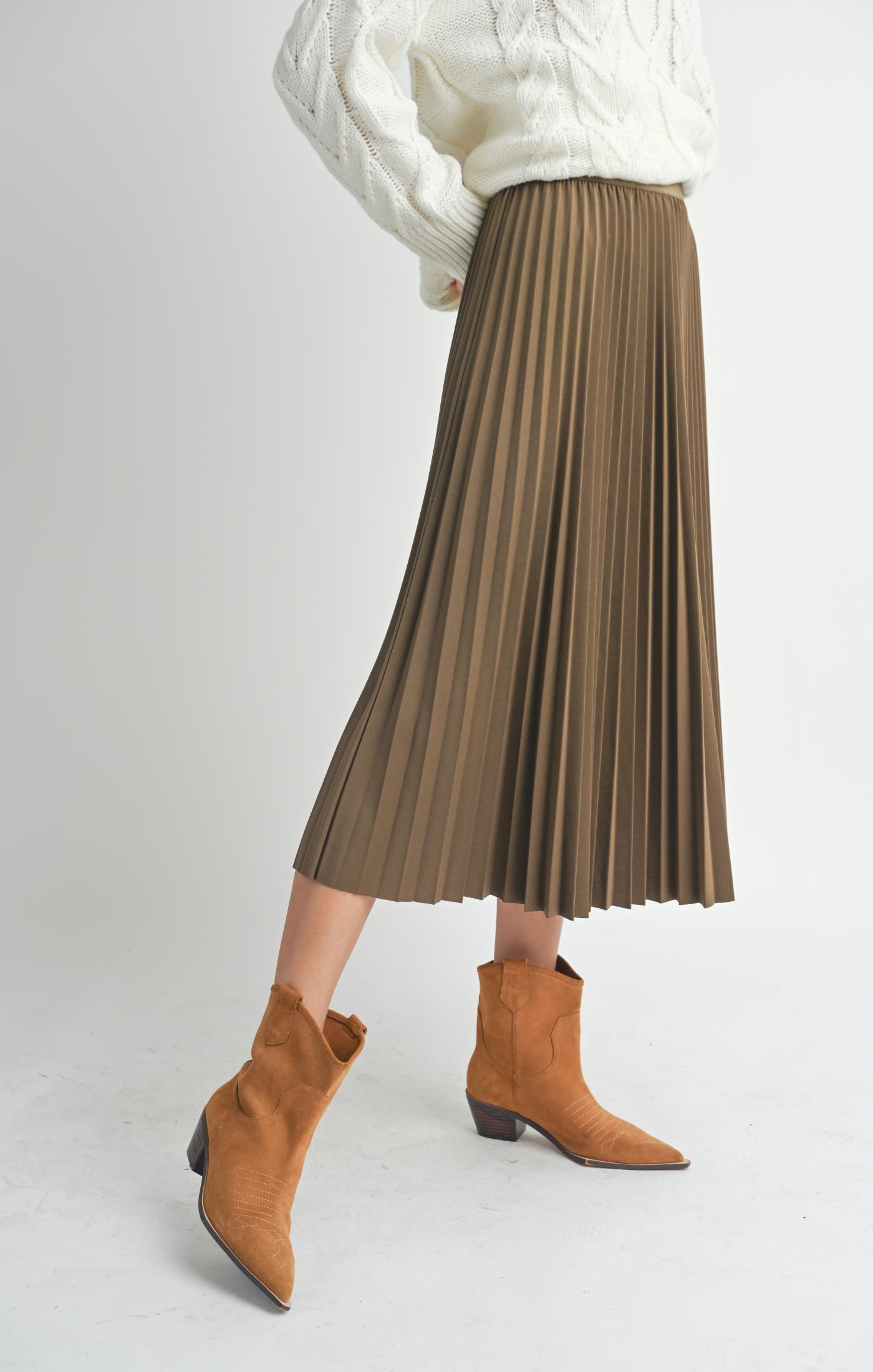 Full of Charm Pleated Midi Skirt - shopatgrace.com