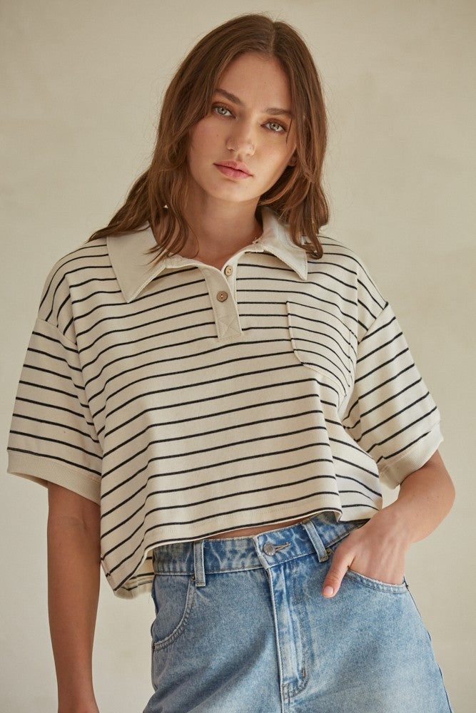 Hyde Collared Top - shopatgrace.com