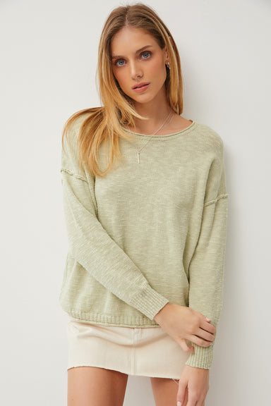 Hooded Heart Pointelle Knit Sweater - Grace and Lace